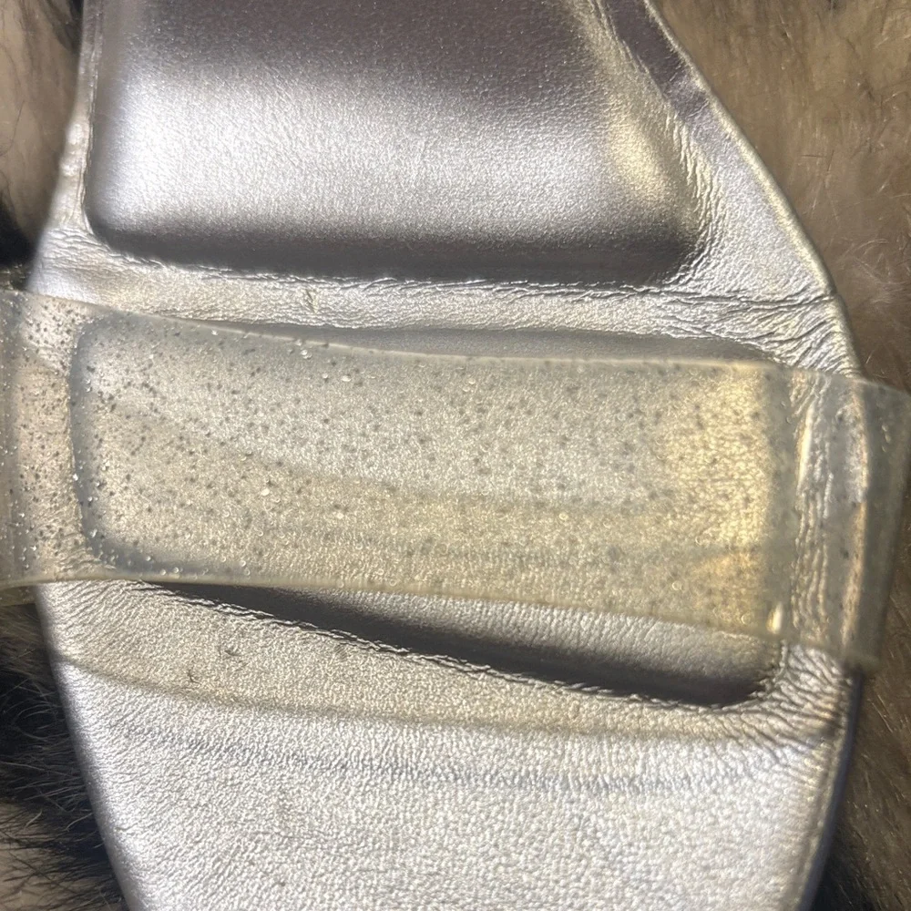 Marc Fisher Metallic Silver Sandals